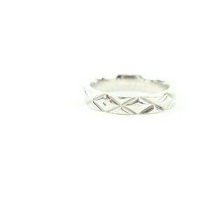 Chanel Size 3.5US PT950 Matelasse Quilted Platinum